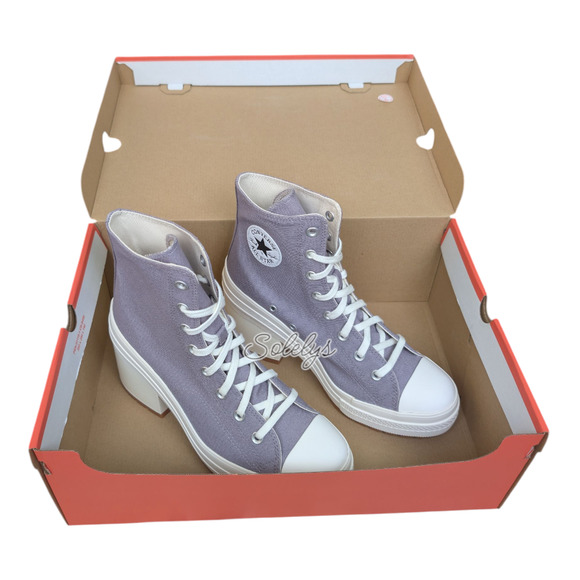 Converse Chuck 70 De Luxe Heel Mauve Stone Grey Purple Platform Sneaker M10 W12 - Picture 8 of 9